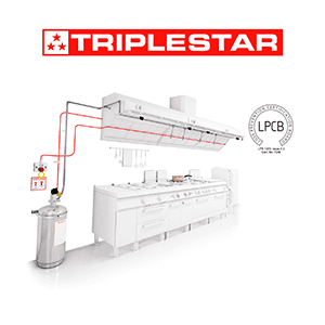 Sistemas de combate a incêndio em cozinhas TRIPLESTAR